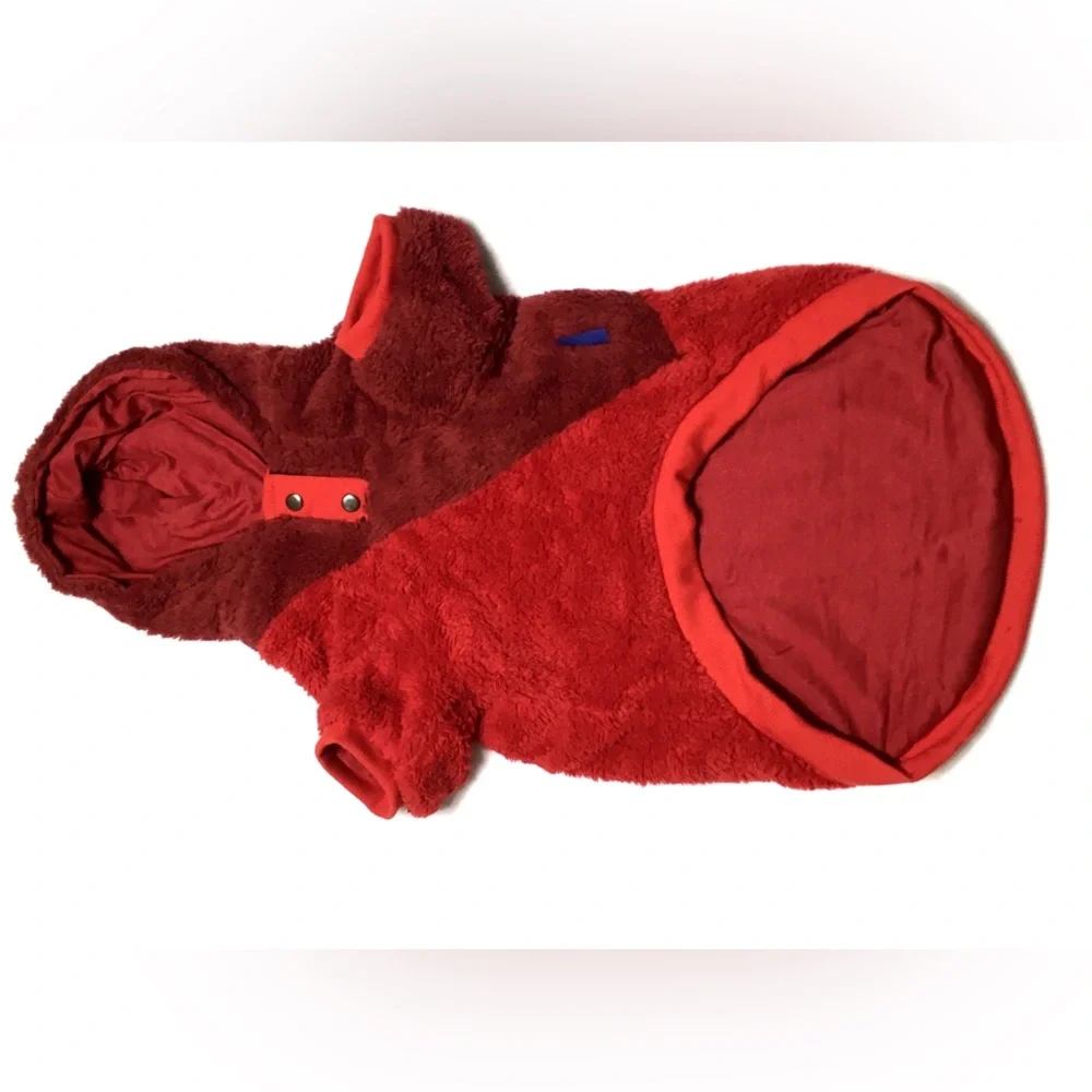 Frisco Pet Apparel XL Dog Burgundy Red Fleece Pullover Hoodie